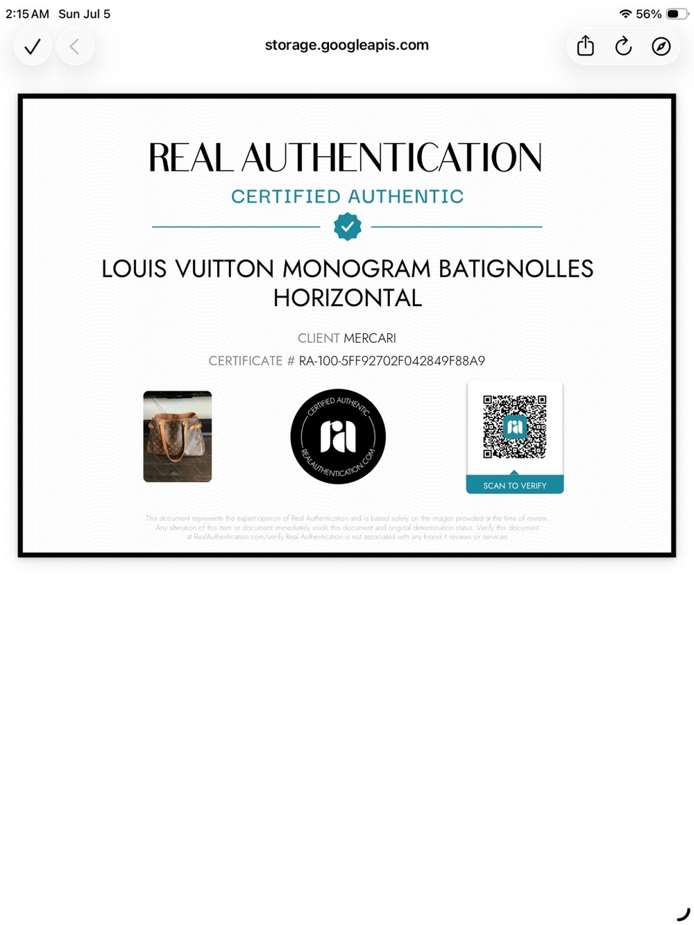 Louis Vuitton Brown Monogram Canvas Batignolles Horizontal - Picture 2 of 9